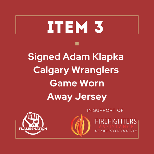 Item 3: Signed Adam Klapka Calgary Wranglers Away Jersey