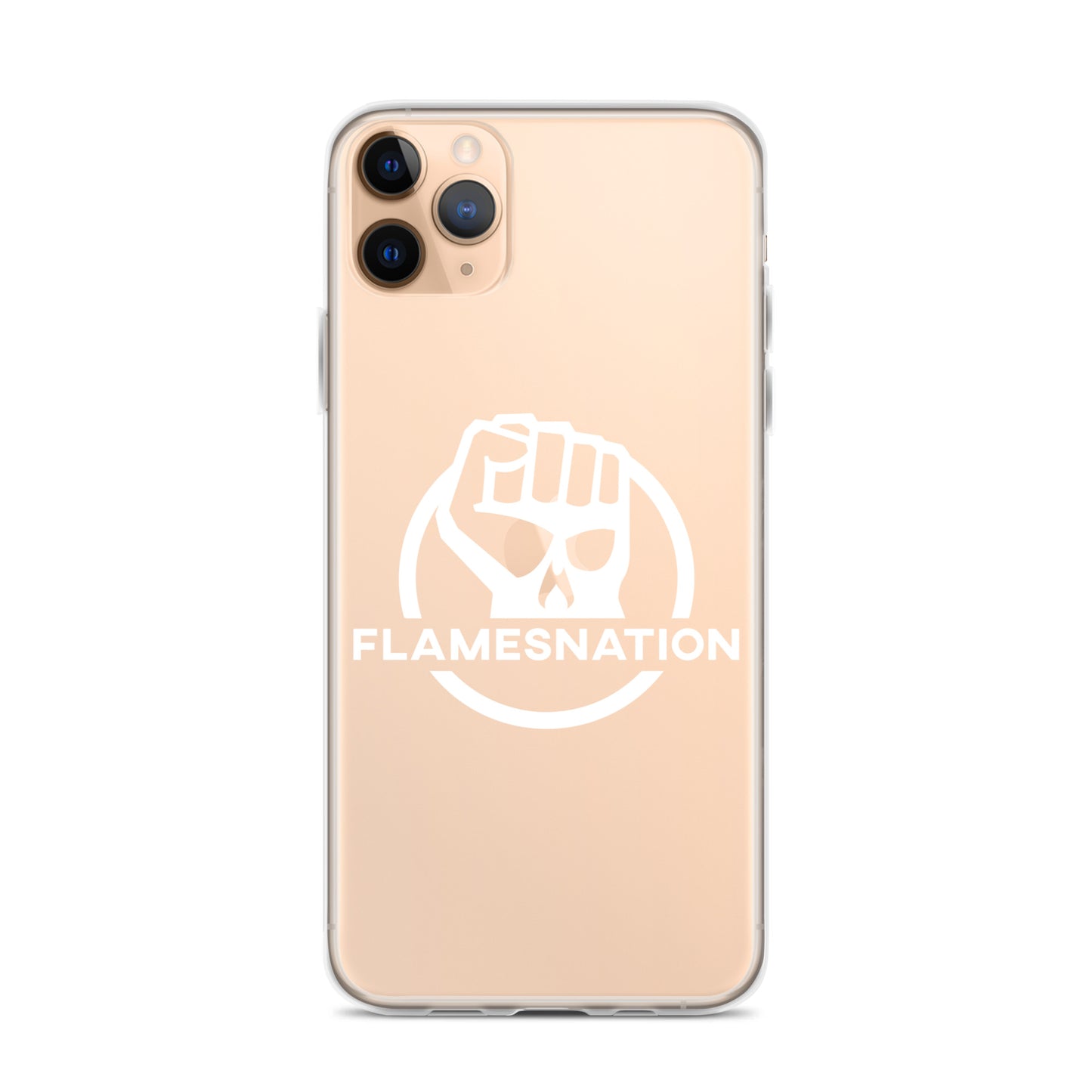 Flamesnation - Clear Case for iPhone® White Logo