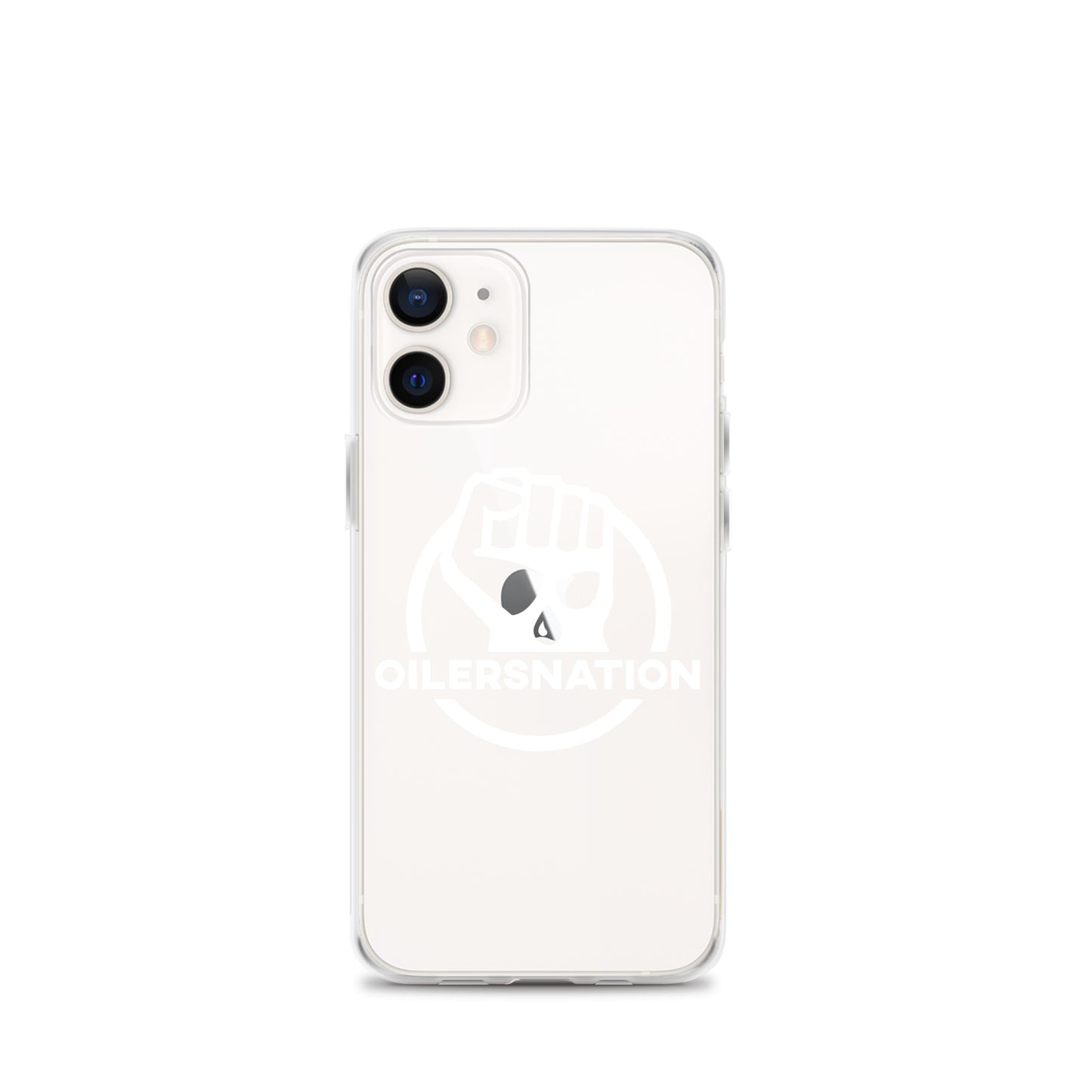 Oilersnation - Clear Case for iPhone® White Logo