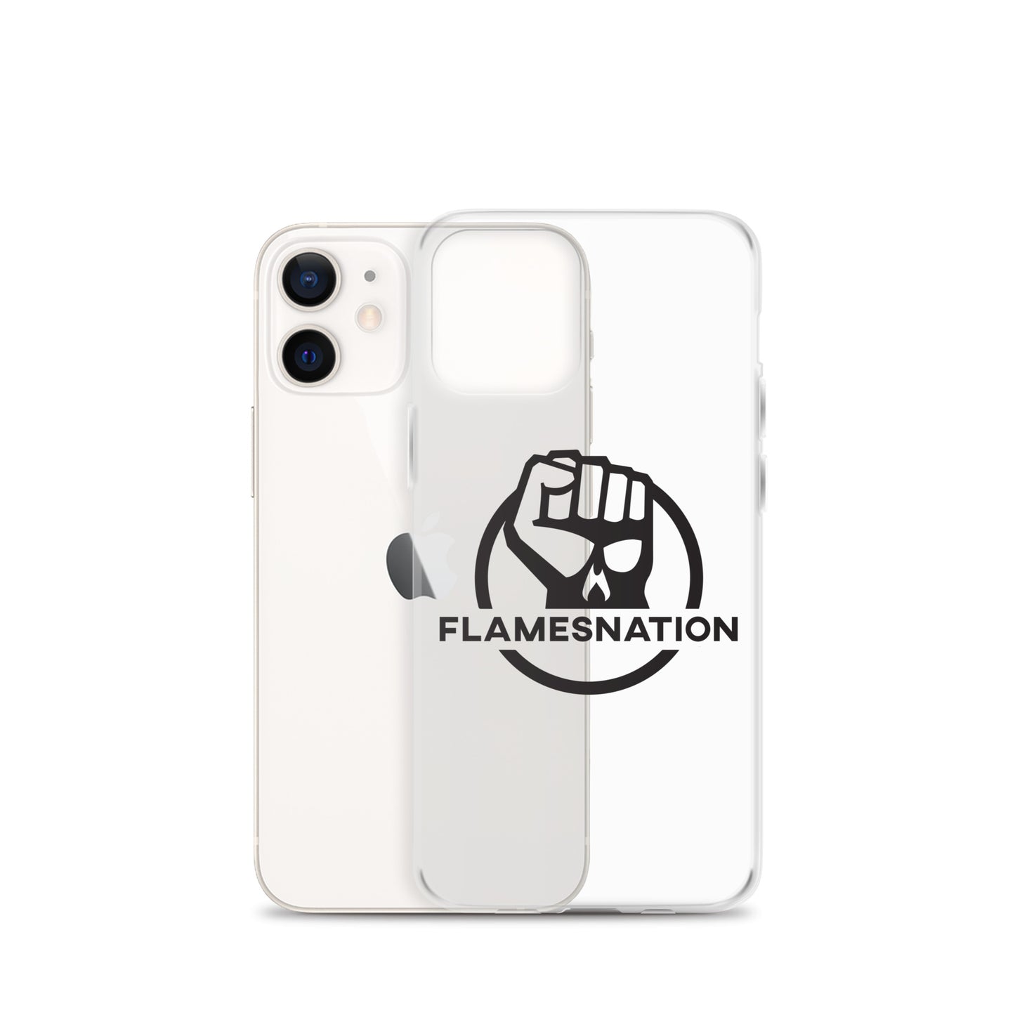 Flamesnation - Clear Case for iPhone® Black Logo