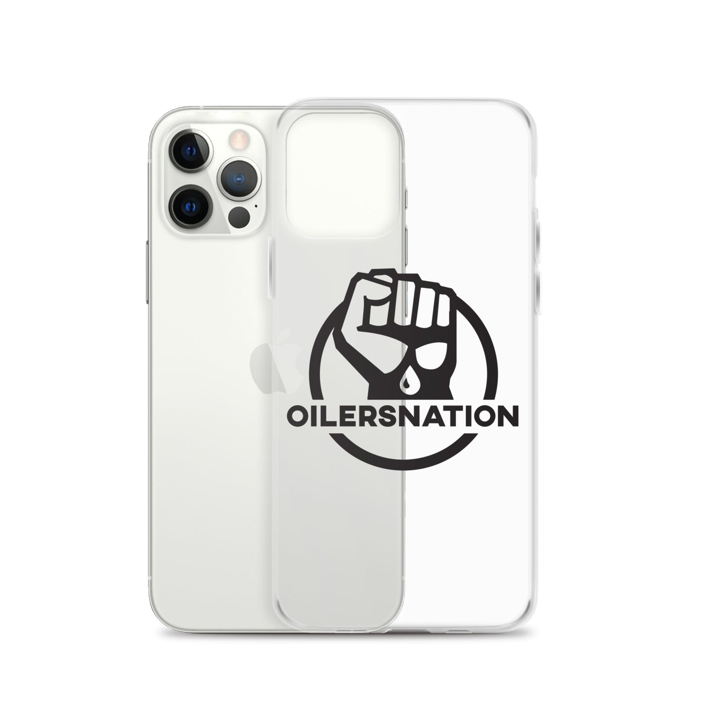 Oilersnation - Clear Case for iPhone® Black Logo