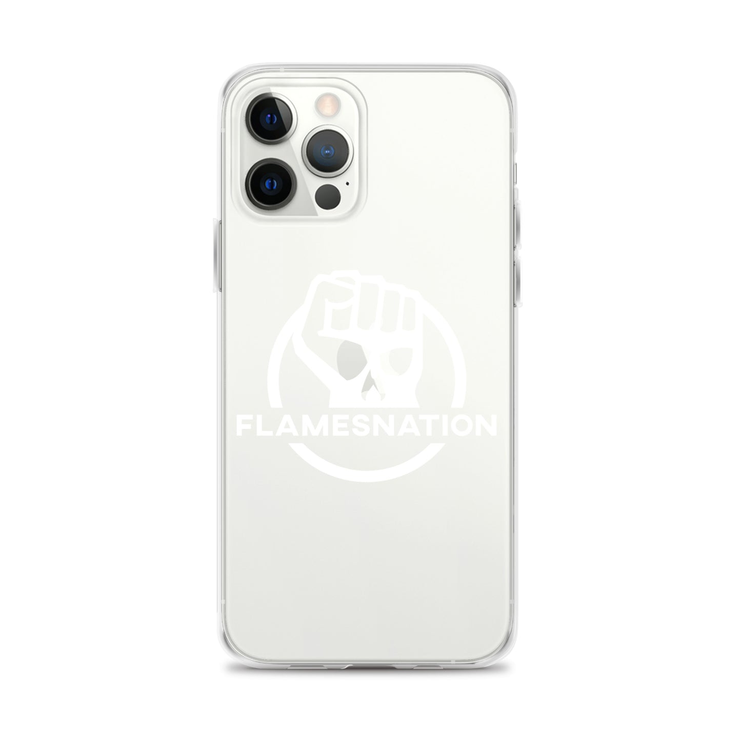 Flamesnation - Clear Case for iPhone® White Logo