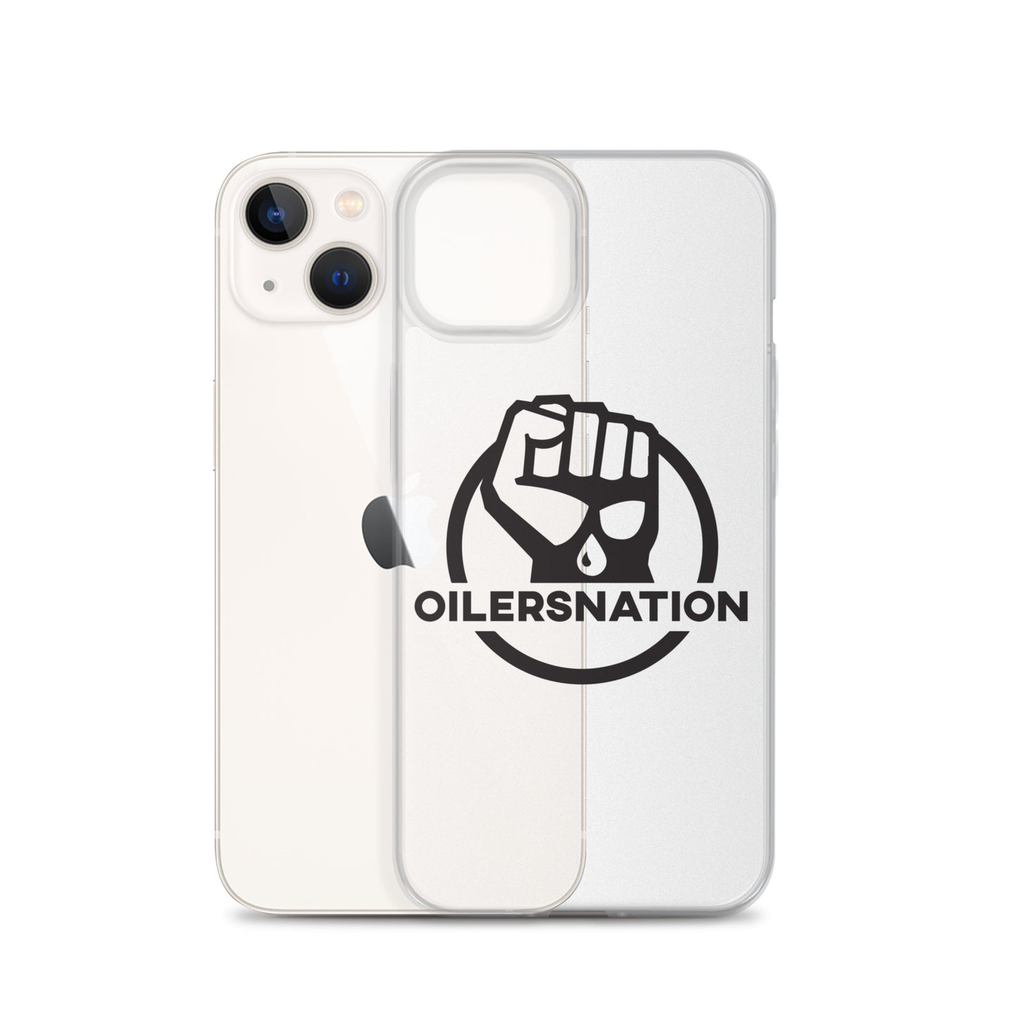 Oilersnation - Clear Case for iPhone® Black Logo