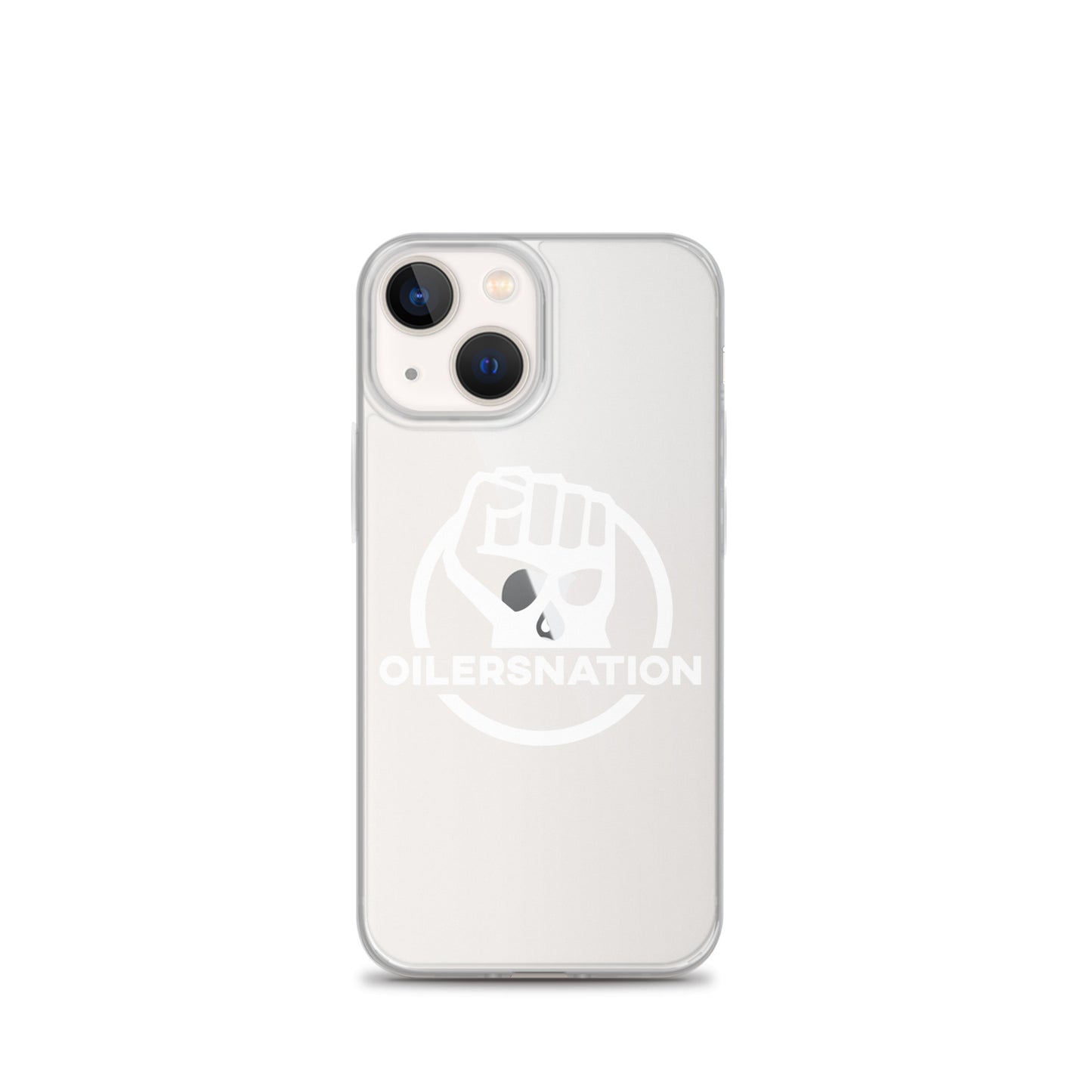 Oilersnation - Clear Case for iPhone® White Logo