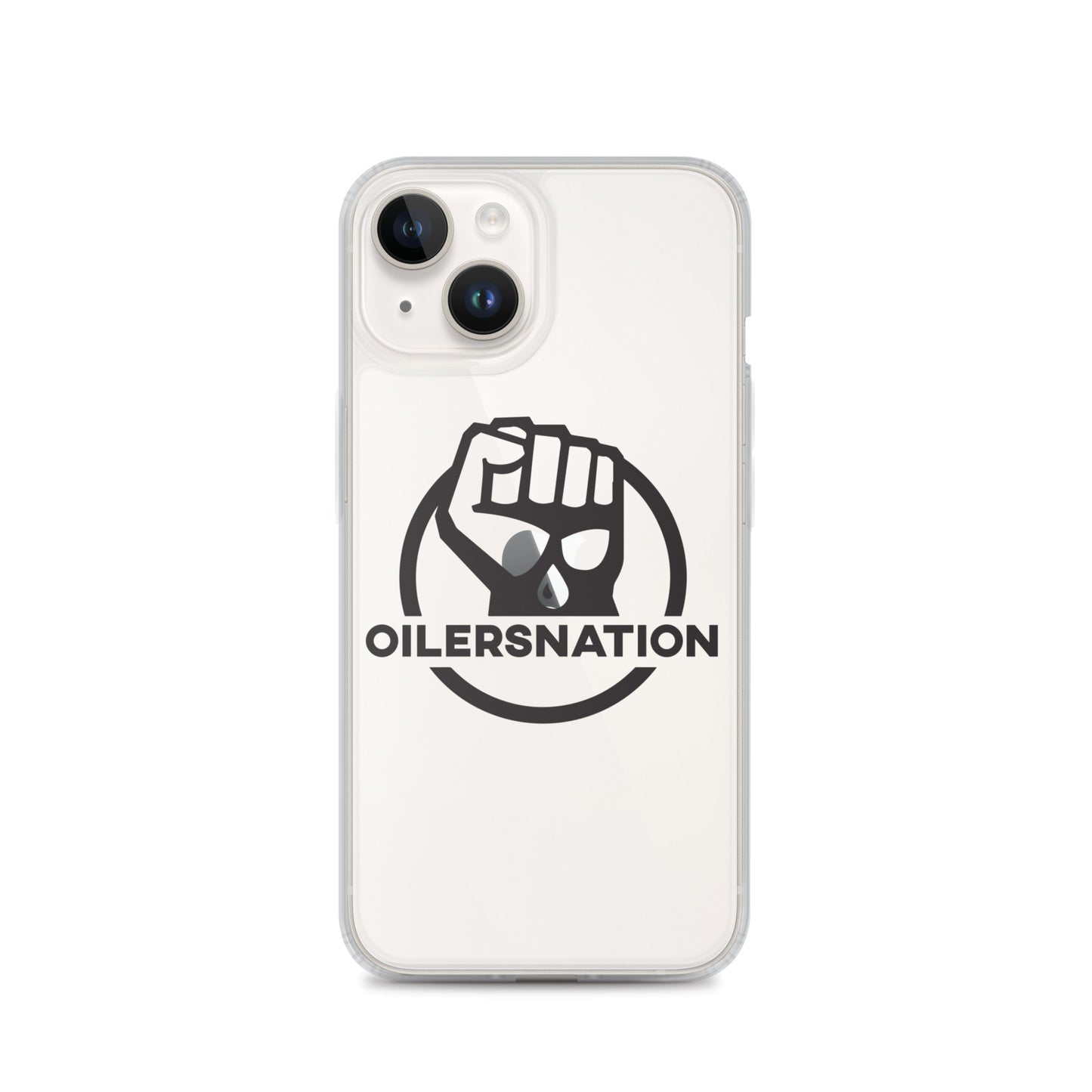 Oilersnation - Clear Case for iPhone® Black Logo