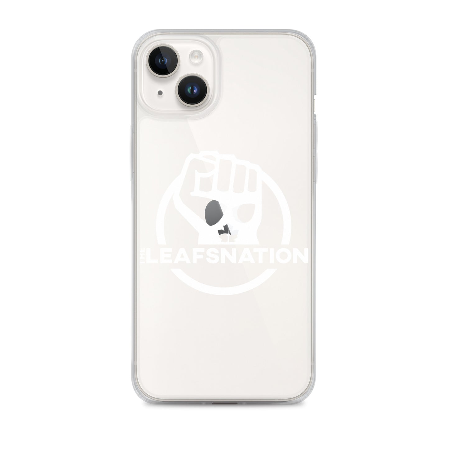 Leafsnation - Clear Case for iPhone® White Logo
