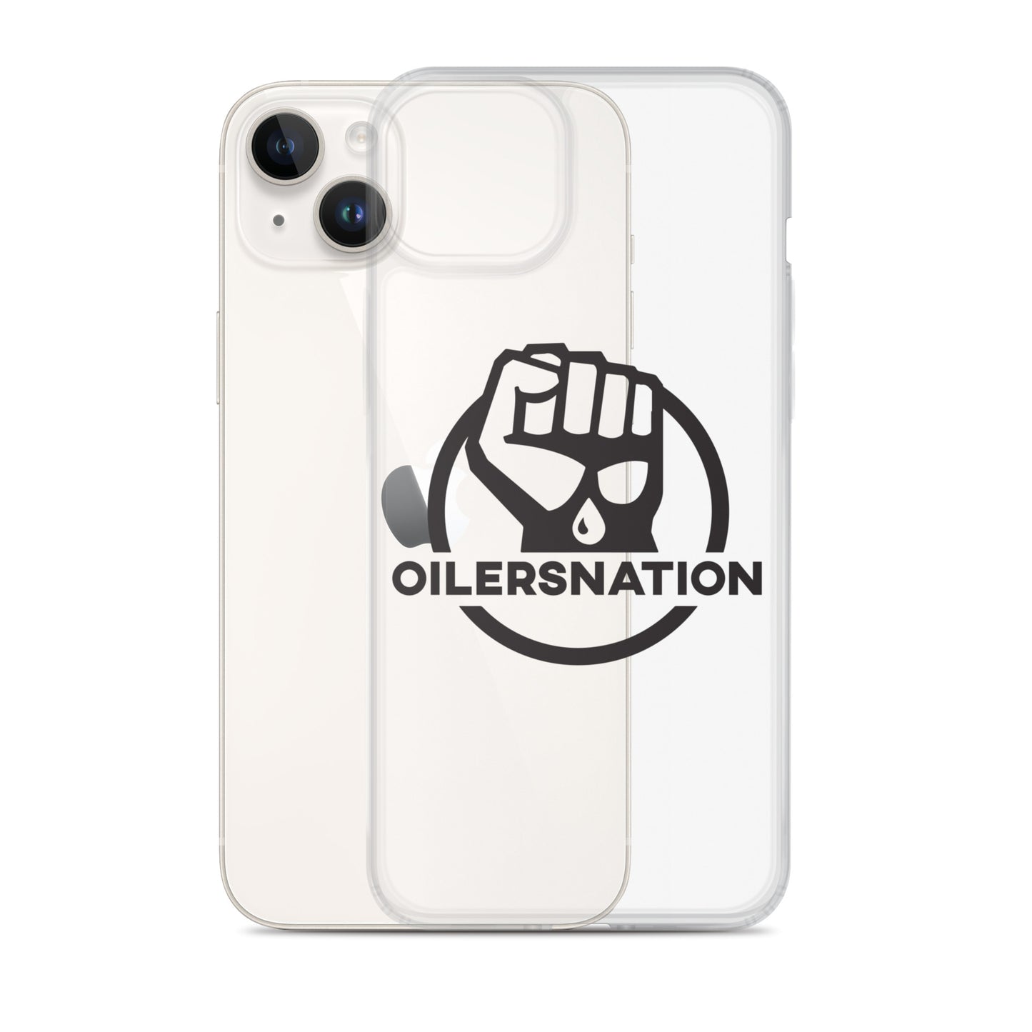 Oilersnation - Clear Case for iPhone® Black Logo