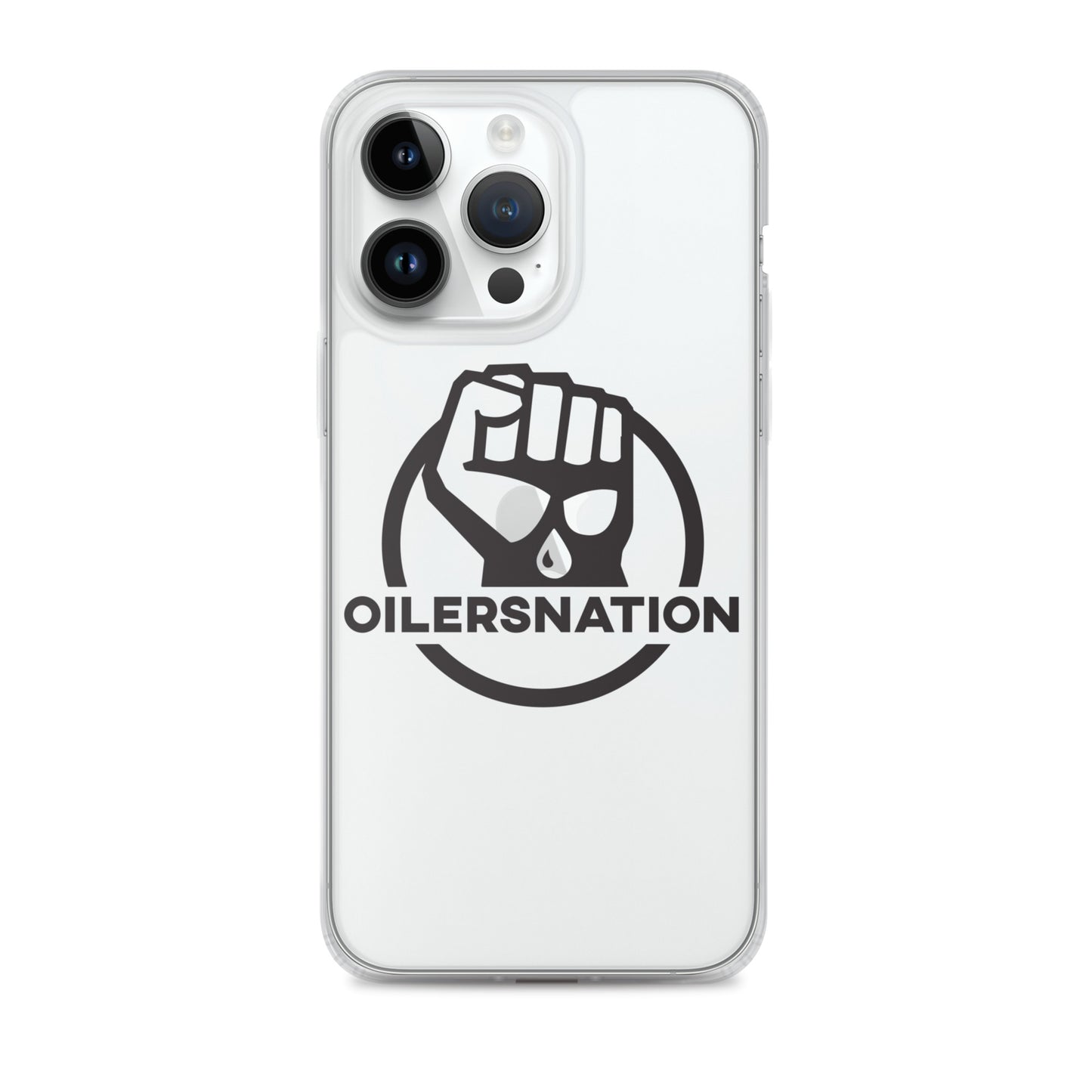 Oilersnation - Clear Case for iPhone® Black Logo